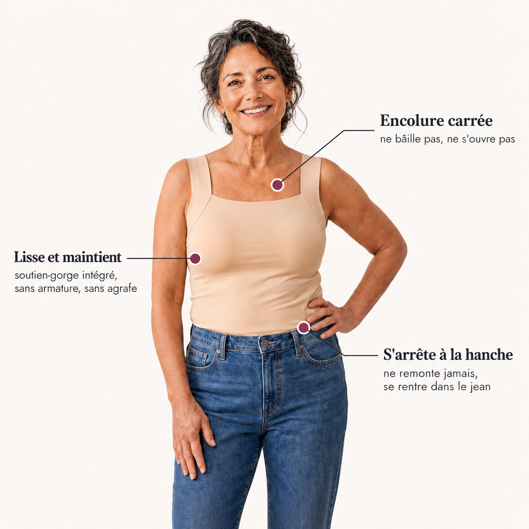 Débardeur Nelvia à maintien intégré